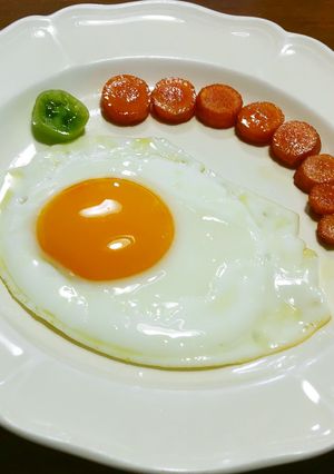コールドスタートで　きれいな目玉焼き　-レシピのメイン写真