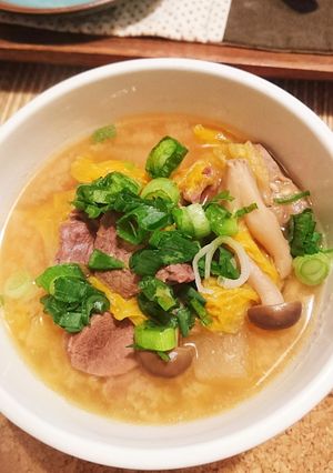 ジビエ(鹿肉)のお味噌汁〜-レシピのメイン写真