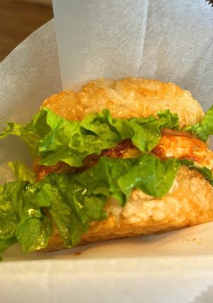 四ッ穴フライパンでライスバーガー-レシピのメイン写真