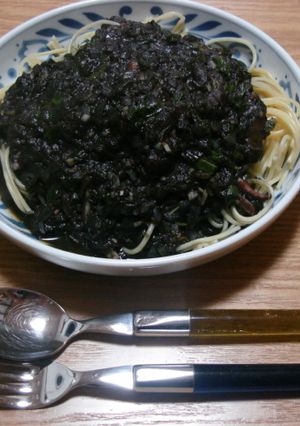 子供も喜ぶイカスミスパゲティ♬-レシピのメイン写真