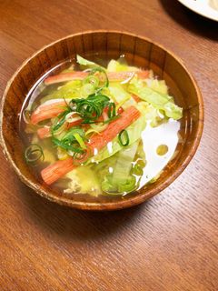 レタスとカニカマのかき玉すまし汁-レシピのメイン写真