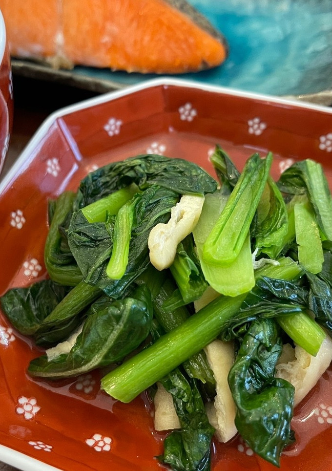小松菜と油揚げの煮びたし-レシピのメイン写真