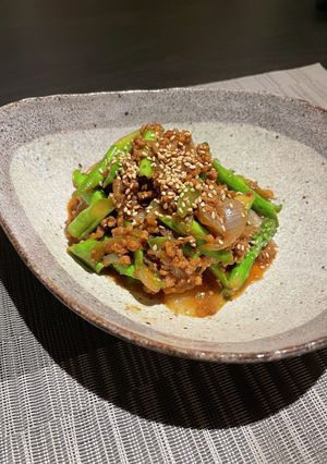 ❀アスパラと玉ねぎのバター味噌炒め❀-レシピのメイン写真