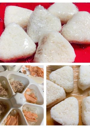 時短お弁当盛り付け記録　おにぎり-レシピのメイン写真