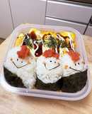 キレイに包む☆オムそばと明太おにぎり弁当