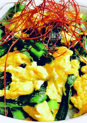 ニラと玉子だけの/ピリ辛・ニラ玉丼-レシピのメイン写真