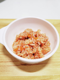 離乳食後期☆トマトジュースでチキンライス-レシピのメイン写真