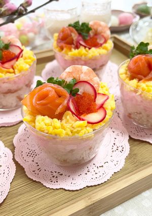 ひな祭りカップちらし寿司-レシピのメイン写真