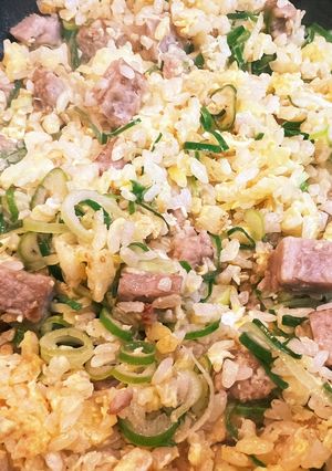 自家製手作りスパム入りパラパラチャーハン-レシピのメイン写真