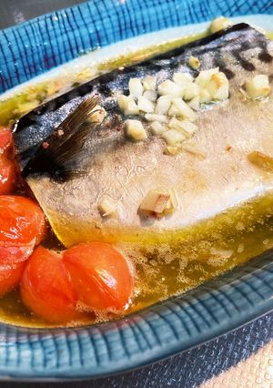 トースターで。塩鯖のアヒージョ-レシピのメイン写真