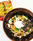 チャルメラ宮崎辛麺でピリ辛油そば風