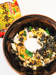 チャルメラ宮崎辛麺でピリ辛油そば風-レシピのメイン写真