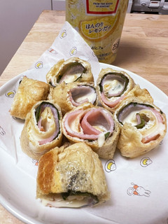 簡単おつまみ☆ハムとチーズの油揚げ巻き-レシピのメイン写真
