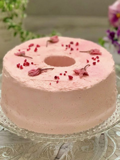米粉で桜のシフォンケーキ-レシピのメイン写真