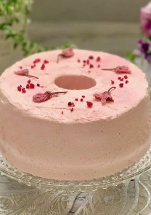 米粉で桜のシフォンケーキ-レシピのメイン写真
