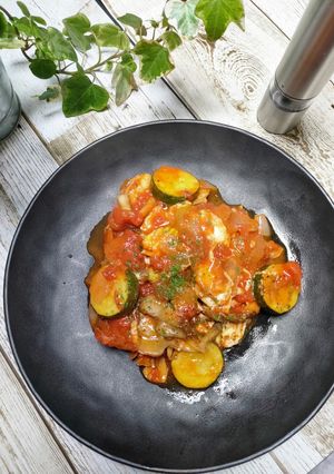ワンパンで簡単　白身魚のトマト煮-レシピのメイン写真