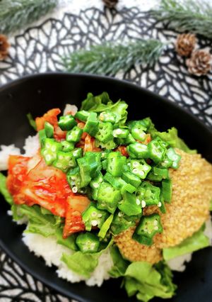 冷凍オクラで超簡単！ネバネバスタミナ丼-レシピのメイン写真