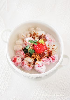 苺と白いんげん豆のヨーグルトサラダ-レシピのメイン写真