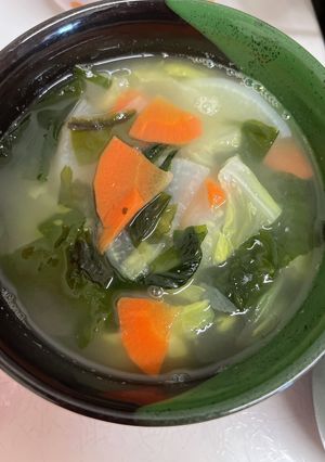 わかめと野菜のスープ 自分用-レシピのメイン写真