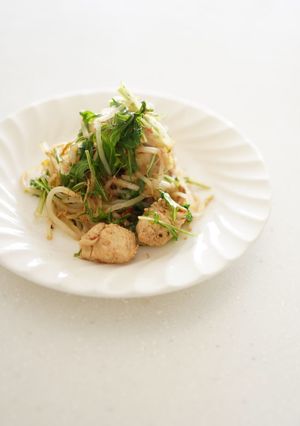 鶏胸肉と水菜のピリ辛炒め（浜納豆入り）-レシピのメイン写真