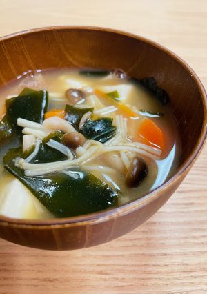 きのこたっぷりの味噌汁-レシピのメイン写真
