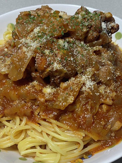 手羽元赤ワイントマト煮込みパスタ-レシピのメイン写真
