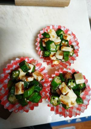 オクラとチーズの土佐醤油和え-レシピのメイン写真