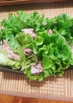 豚バラ巻き巻きグリーンリーフで！-レシピのメイン写真