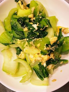 青梗菜と卵の中華風炒め-レシピのメイン写真