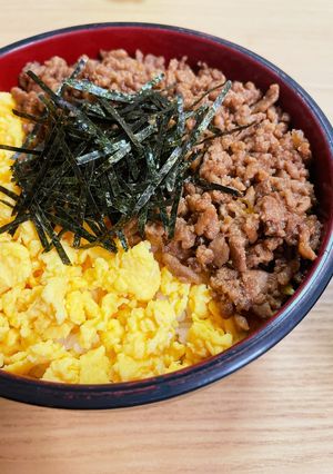 ２色丼(玉子＊合い挽き肉ver.)-レシピのメイン写真