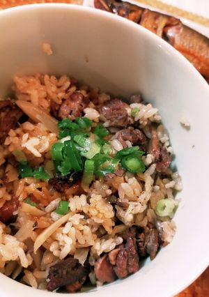 鴨ガラの炊き込みご飯-レシピのメイン写真