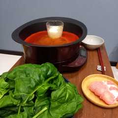 รูปของ ほうれん草のキムチーズしゃぶしゃぶ