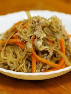 ごぼうと豚肉の炒り煮♪-レシピのメイン写真