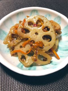 美肌副菜♪「蓮根の金平炒め」-レシピのメイン写真