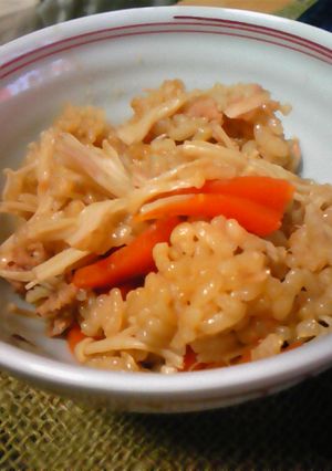 玄米でシーチキンの炊き込み御飯-レシピのメイン写真