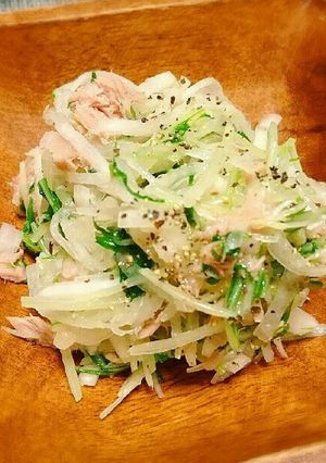《常備菜》大根と水菜のツナサラダ-レシピのメイン写真