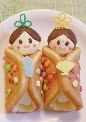 ひな祭り☆ワッフルで簡単!お雛様スイーツ-レシピのメイン写真