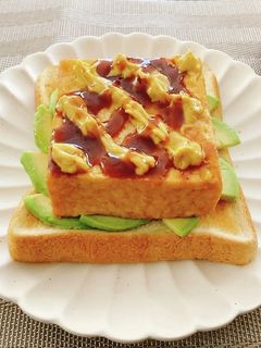 カツサンド風アボカド厚揚げオープンサンド-レシピのメイン写真