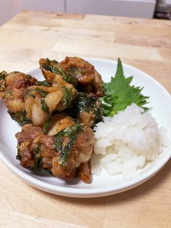 味付け簡単!豚バラと大葉のころころ唐揚げ-レシピのメイン写真
