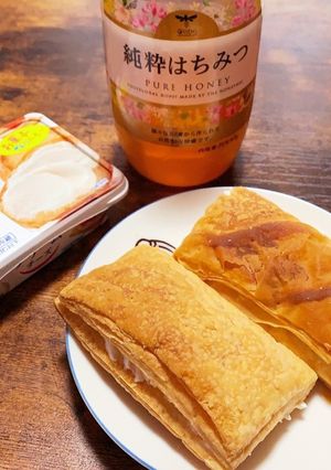 サクサクパリパリ！簡単クリチと蜂蜜のパイ-レシピのメイン写真