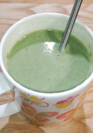 豆乳甘酒大麦若葉プロテイン (長!)-レシピのメイン写真