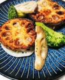 レンコンの豚ミンチ,はさみ焼き