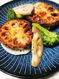 レンコンの豚ミンチ,はさみ焼き-レシピのメイン写真