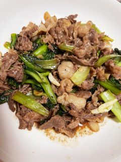 小松菜と牛肉炒め-レシピのメイン写真