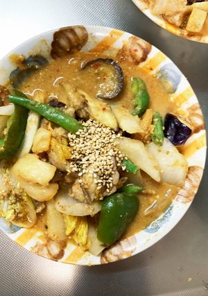 簡単きな粉ビビン麺味豚こま大根青椒肉絲風-レシピのメイン写真