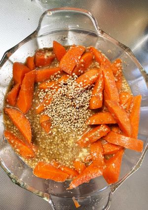 漬け時間無きな粉味噌味玉味甘酢人参浅漬け-レシピのメイン写真