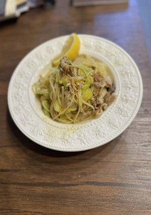 豚バラ、キャベツのトリュフオイルパスタ-レシピのメイン写真