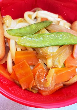 残ったお野菜だけで焼きうどん-レシピのメイン写真