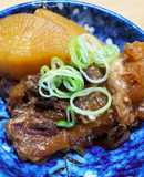 圧力鍋で簡単♡豚バラ軟骨と大根の煮物