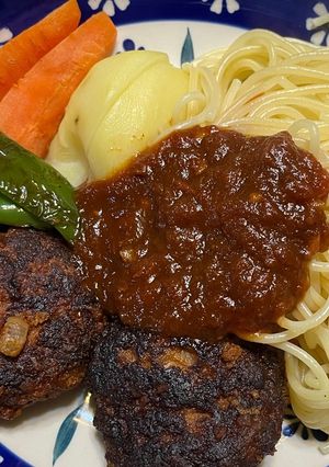 おからパウダー入り煮込みハンバーグ-レシピのメイン写真